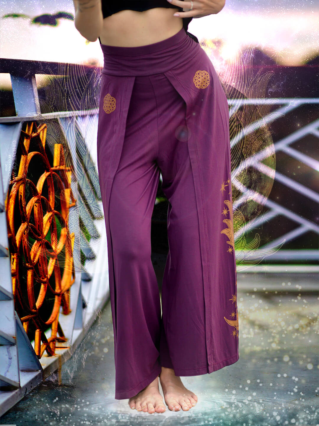Himalayan Galactic Festival Pants – Crystal Infused & Eco-Friendly
