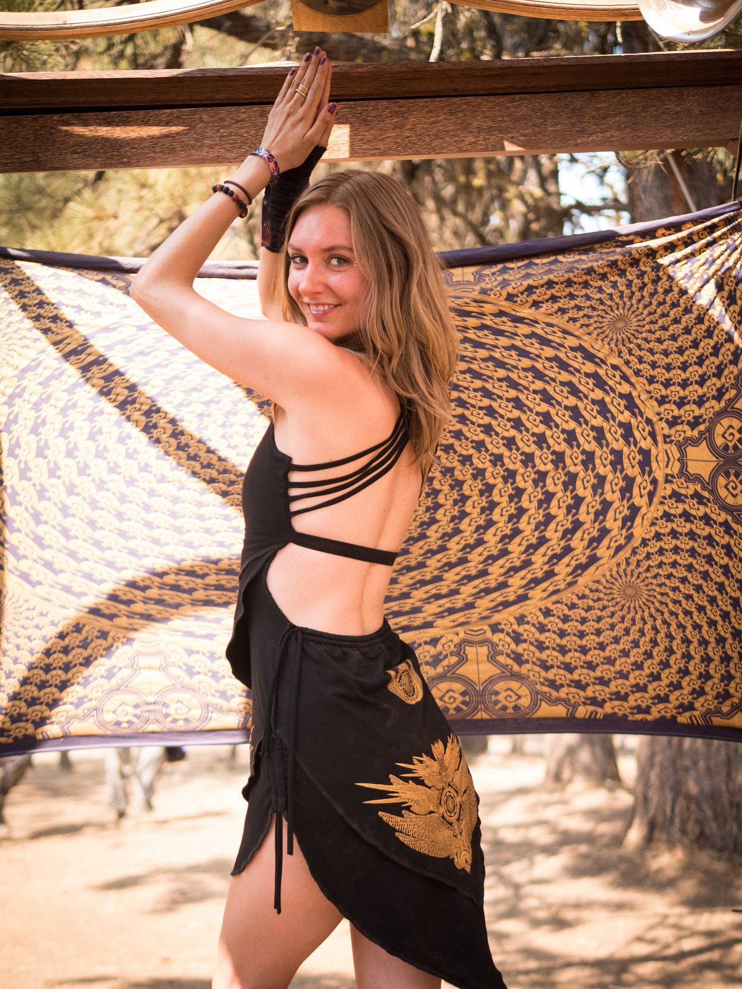 Goddess Dress – Crystal Infused Sacred Geometry Festival Clothing