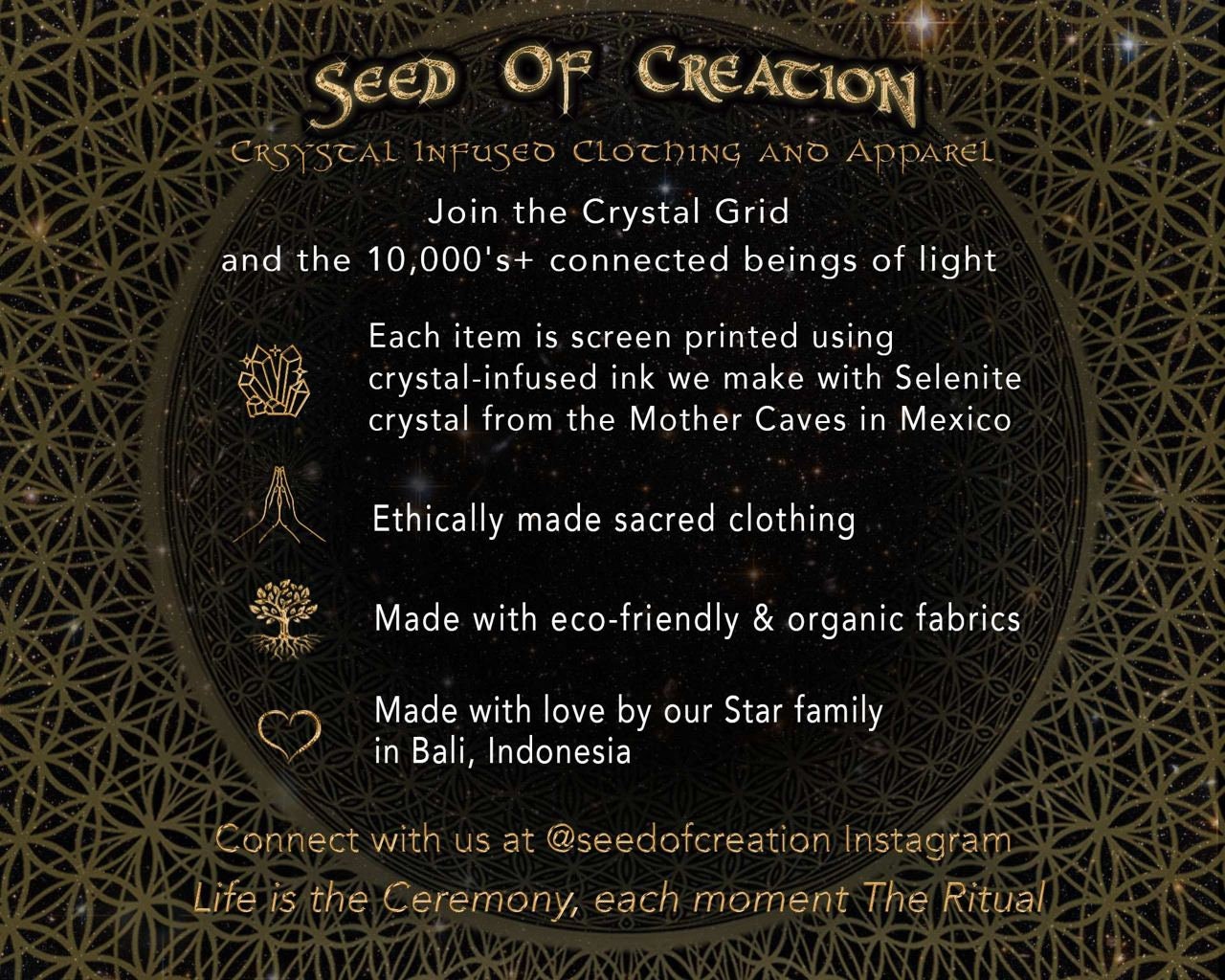 Galactic Flag Crystal Infused Bandana – Sacred Geometry Design