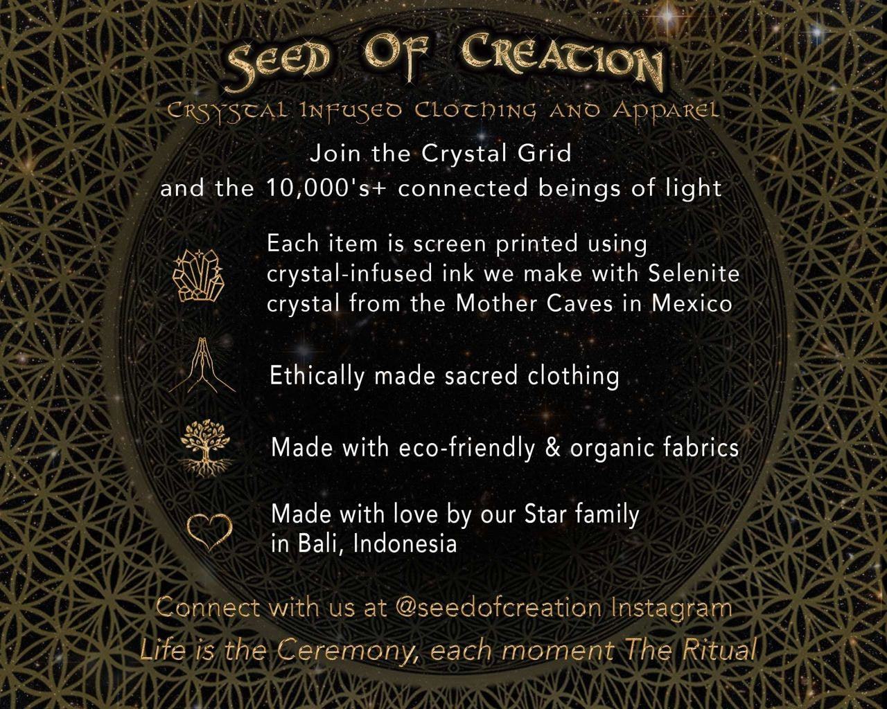 Ohm Sun Triangle Sacred Geometry Bandana – Crystal-Infused